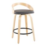 Grotto 26 Mid-Century Grey Swivel Counter Stools (Set of 2) 14 Grotto 26 Mid-Century Grey Swivel Counter Stools (Set of 2)