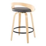 Grotto 26 Mid-Century Grey Swivel Counter Stools (Set of 2) 16 Grotto 26 Mid-Century Grey Swivel Counter Stools (Set of 2)