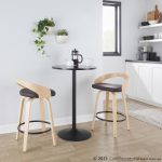Grotto 26 Mid-Century Modern Counter Stool Brown (Set of 2) 12 Grotto 26 Mid-Century Modern Counter Stool Brown (Set of 2)