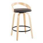 Grotto 26 Mid-Century Modern Counter Stool Brown (Set of 2) 14 Grotto 26 Mid-Century Modern Counter Stool Brown (Set of 2)