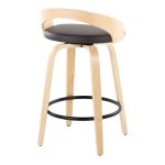 Grotto 26 Mid-Century Modern Counter Stool Brown (Set of 2) 16 Grotto 26 Mid-Century Modern Counter Stool Brown (Set of 2)