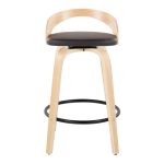 Grotto 26 Mid-Century Modern Counter Stool Brown (Set of 2) 18 Grotto 26 Mid-Century Modern Counter Stool Brown (Set of 2)