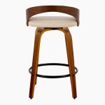 Grotto 26 Mid-Century Modern Cream Swivel Counter Stools (Set of 2)