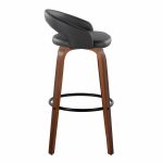 Grotto 30 Contemporary Black Faux Leather Swivel Barstool (Set of 2) 11 Grotto 30 Contemporary Black Faux Leather Swivel Barstool (Set of 2)