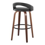 Grotto 30 Contemporary Black Faux Leather Swivel Barstool (Set of 2) 12 Grotto 30 Contemporary Black Faux Leather Swivel Barstool (Set of 2)