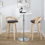 Grotto 30 Contemporary Brown Swivel Barstools (Set of 2)