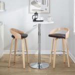Grotto 30 Contemporary Brown Swivel Barstools (Set of 2)