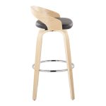 Grotto 30 Contemporary Brown Swivel Barstools (Set of 2)