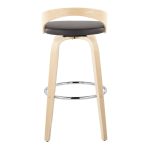 Grotto 30 Contemporary Brown Swivel Barstools (Set of 2)