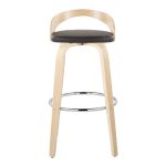 Grotto 30 Contemporary Brown Swivel Barstools (Set of 2)