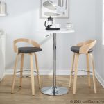 Grotto 30 Contemporary Grey Faux Leather Swivel Barstool (Set of 2) 11 Grotto 30 Contemporary Grey Faux Leather Swivel Barstool (Set of 2)