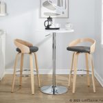 Grotto 30 Contemporary Grey Faux Leather Swivel Barstool (Set of 2) 10 Grotto 30 Contemporary Grey Faux Leather Swivel Barstool (Set of 2)