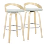 Grotto 30" Contemporary Light Green Swivel Barstools (Set of 2) 17 Grotto 30" Contemporary Light Green Swivel Barstools (Set of 2)
