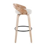 Grotto 30 Contemporary Oat Swivel Barstool White Washed Wood (Set of 2) 15 Grotto 30 Contemporary Oat Swivel Barstool White Washed Wood (Set of 2)