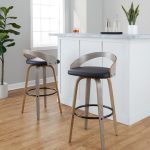 Grotto 30 Contemporary Swivel Barstools Light Grey/Black (Set of 2) 13 Grotto 30 Contemporary Swivel Barstools Light Grey/Black (Set of 2)