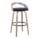Grotto 30 Contemporary Swivel Barstools Light Grey/Black (Set of 2) 17 Grotto 30 Contemporary Swivel Barstools Light Grey/Black (Set of 2)