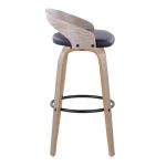 Grotto 30 Contemporary Swivel Barstools Light Grey/Black (Set of 2) 18 Grotto 30 Contemporary Swivel Barstools Light Grey/Black (Set of 2)