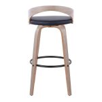 Grotto 30 Contemporary Swivel Barstools Light Grey/Black (Set of 2) 20 Grotto 30 Contemporary Swivel Barstools Light Grey/Black (Set of 2)
