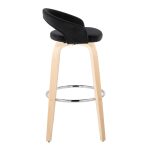 Grotto 30-Inch Contemporary Black Velvet Swivel Barstools (Set of 2) 11 Grotto 30-Inch Contemporary Black Velvet Swivel Barstools (Set of 2)