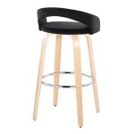 Grotto 30-Inch Contemporary Black Velvet Swivel Barstools (Set of 2) 12 Grotto 30-Inch Contemporary Black Velvet Swivel Barstools (Set of 2)
