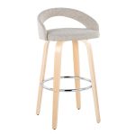 Grotto 30-Inch Contemporary Oat Swivel Barstools (Set of 2) 10 Grotto 30-Inch Contemporary Oat Swivel Barstools (Set of 2)