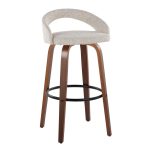 Grotto 30-Inch Contemporary Walnut Swivel Barstools (Set of 2) 10 Grotto 30-Inch Contemporary Walnut Swivel Barstools (Set of 2)