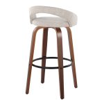 Grotto 30-Inch Contemporary Walnut Swivel Barstools (Set of 2) 12 Grotto 30-Inch Contemporary Walnut Swivel Barstools (Set of 2)