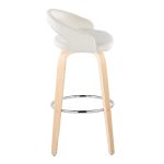 Grotto 30-Inch Contemporary White Velvet Swivel Barstools (Set of 2) 15 Grotto 30-Inch Contemporary White Velvet Swivel Barstools (Set of 2)