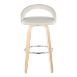 Grotto 30-Inch Contemporary White Velvet Swivel Barstools (Set of 2) 18 Grotto 30-Inch Contemporary White Velvet Swivel Barstools (Set of 2)