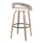 Grotto 30-Inch Light Grey Contemporary Swivel Barstools (Set of 2) 16 Grotto 30-Inch Light Grey Contemporary Swivel Barstools (Set of 2)