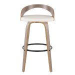 Grotto 30-Inch Light Grey Contemporary Swivel Barstools (Set of 2) 18 Grotto 30-Inch Light Grey Contemporary Swivel Barstools (Set of 2)