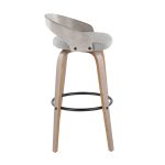 Grotto 30 Light Grey Contemporary Swivel Barstools (Set of 2)