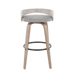 Grotto 30 Light Grey Contemporary Swivel Barstools (Set of 2)