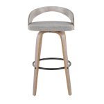 Grotto 30 Light Grey Contemporary Swivel Barstools (Set of 2)