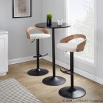 Grotto Adjustable Oat Fabric Swivel Contemporary Barstools (Set of 2) 13 Grotto Adjustable Oat Fabric Swivel Contemporary Barstools (Set of 2)