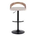 Grotto Adjustable Oat Fabric Swivel Contemporary Barstools (Set of 2) 21 Grotto Adjustable Oat Fabric Swivel Contemporary Barstools (Set of 2)