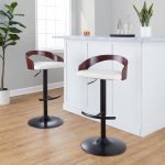 Grotto Black Adjustable Swivel Contemporary Barstools (Set of 2) 13 Grotto Black Adjustable Swivel Contemporary Barstools (Set of 2)