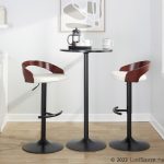 Grotto Black Adjustable Swivel Contemporary Barstools (Set of 2) 15 Grotto Black Adjustable Swivel Contemporary Barstools (Set of 2)