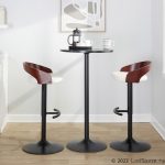 Grotto Black Adjustable Swivel Contemporary Barstools (Set of 2) 16 Grotto Black Adjustable Swivel Contemporary Barstools (Set of 2)