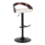 Grotto Black Adjustable Swivel Contemporary Barstools (Set of 2) 18 Grotto Black Adjustable Swivel Contemporary Barstools (Set of 2)