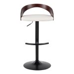 Grotto Black Adjustable Swivel Contemporary Barstools (Set of 2) 22 Grotto Black Adjustable Swivel Contemporary Barstools (Set of 2)