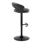 Grotto Black Faux Leather Adjustable Contemporary Barstools (Set of 2) 15 Grotto Black Faux Leather Adjustable Contemporary Barstools (Set of 2)