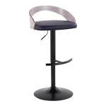Grotto Black Faux Leather Contemporary Adjustable Barstool (Set of 2) 18 Grotto Black Faux Leather Contemporary Adjustable Barstool (Set of 2)