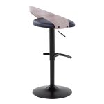 Grotto Black Faux Leather Contemporary Adjustable Barstool (Set of 2) 20 Grotto Black Faux Leather Contemporary Adjustable Barstool (Set of 2)