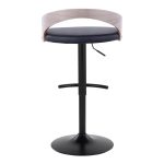 Grotto Black Faux Leather Contemporary Adjustable Barstool (Set of 2) 21 Grotto Black Faux Leather Contemporary Adjustable Barstool (Set of 2)