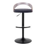 Grotto Black Faux Leather Contemporary Adjustable Barstool (Set of 2) 22 Grotto Black Faux Leather Contemporary Adjustable Barstool (Set of 2)