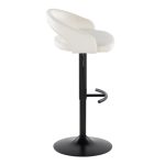 Grotto Black Metal White Velvet Contemporary Barstools (Set of 2) 15 Grotto Black Metal White Velvet Contemporary Barstools (Set of 2)