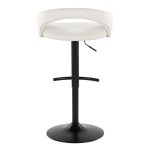 Grotto Black Metal White Velvet Contemporary Barstools (Set of 2) 17 Grotto Black Metal White Velvet Contemporary Barstools (Set of 2)