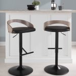 Grotto Black Swivel Adjustable Contemporary Barstool Pair (Set of 2) 11 Grotto Black Swivel Adjustable Contemporary Barstool Pair (Set of 2)
