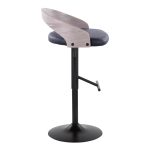 Grotto Black Swivel Adjustable Contemporary Barstool Pair (Set of 2) 14 Grotto Black Swivel Adjustable Contemporary Barstool Pair (Set of 2)